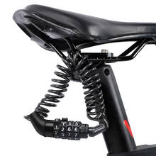 Candado antirrobo para bicicleta y motocicleta, candado de Cable con contraseña de 4 dígitos, Mini casco, bolsa 2024 - compra barato