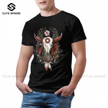 Skull Tee Shirt Fashion Short-Sleeve 100 Cotton T Shirt Beach Printed Tshirt 3xl Mens 2024 - buy cheap