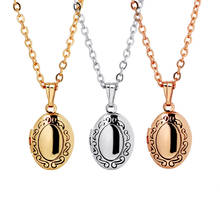 3pcs/Lot Fashion Photo Frame Memory Locket Pendant Necklace Gold Color Romantic Vintage Jewelry Women Gift 2024 - buy cheap