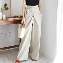 Office Ladies Wide Leg Pants Women Elegant High Waist Lace Up Japan Minimalism Clothes Female Casual Trousers 2020 Japan Style 2024 - buy cheap