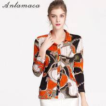 Women's Silk Long Sleeve Shirt Mulberry Silk Knitted Printed Shirt Thin Bottoming Shirt 2024 - buy cheap