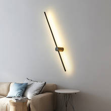 Luces Led de pared tipo línea larga nórdica, iluminación LED acrílica, pantalla, lámpara de pared, fondo, decoración interior para pared, lámparas de pasillo 2024 - compra barato