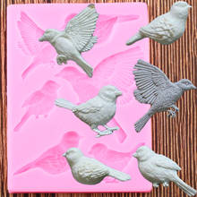 Sugarcraft aves moldes de silicone bolo ferramentas de decoração pombo fondant chocolate gumpaste molde de polímero argila doces moldes 2024 - compre barato
