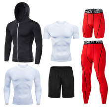 DNKUMUS 6 Pcs/Set Men's Tracksuit Gym Fitness Compression Sports Suit Clothes Running Jogging Sport Wear Exercise Workout Tights 2024 - buy cheap