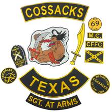 Cossacks bordado texas mc diy, conjunto completo de apliques frete grátis roupas para vestuário encaixe personalizado 2024 - compre barato
