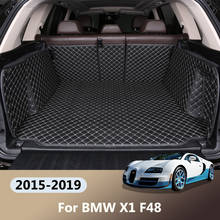 Leather Car Trunk Mat For BMW X1 F48 2015-2019 Trunk Boot Mat X1 Liner Pad BMW sDrive20i Carpet Tail Cargo Liner 2016 2017 2018 2024 - buy cheap