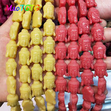 10pcs/lot Wholesale Coral Buddha Head Beads For Jewelry Making Bracelet Necklace13X18X8mm Coral Buddha Head Beads Accessories 2024 - buy cheap