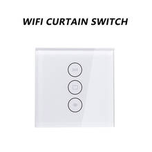 EU Wifi touch curtain switch wall switch voice control by Alexa /Google  phone control For Electric curtain motor smart home 2024 - buy cheap