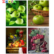 ZOOYA Home Decor Diamond Embroidery 3d DIY Diamonds Painting Hobby Mosaic Pictures Wall Sticker Fruit Green Apple Gifts RF1214 2024 - buy cheap