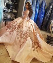 Vestidos De Quinceañera De XV Años, vestido De baile con apliques De lentejuelas rubor, falda con volantes para fiesta, 16, 2021 2024 - compra barato