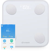 YUNMAI-Monitor de grasa corporal Mini 2, balanza de cuerpo inteligente con Balance de peso, análisis de datos inteligente, APP de Control, herramienta de pesaje Digital 2024 - compra barato