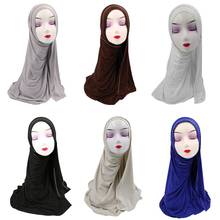 Fashion Muslim Women Rhinestone Jersey Hijab Scarf Shawl Head Wrap Islamic Headcover Long Scarf Arab Turban Headscarf Stole 2024 - buy cheap