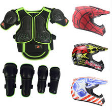 Kids Boy Girl Motocross Full Body Protect Armor Moto Downhill MTB Helmet Knee Elbow Guard Baby Head protector 2024 - buy cheap