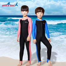 Trajes de buceo de LICRA para niños y niñas, traje de baño transpirable de manga larga con protección UV, ropa de natación 2024 - compra barato