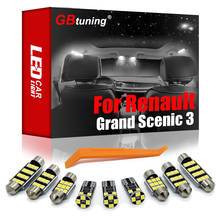 GBtuning No Error LED Interior Light Kit 20pcs For 2009-2016 Renault Grand Scenic III 3 MK3 Vehivle Ceiling Dome Reading Lamp 2024 - buy cheap