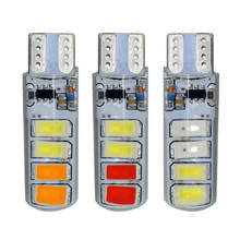 Bombillas LED estroboscópicas de doble Color T10 W5W 100 194, lámpara para matrícula de coche, 168 8SMD, blanco, rojo, azul, DC12V, 5630 piezas 2024 - compra barato