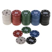 100pcs Round Plastic Chips Casino Poker Card Game Baccarat Counting Accessories 2024 - buy cheap