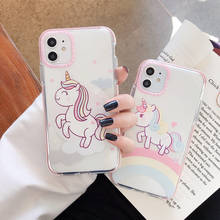 Fundas bonitas de TPU claro y suave de unicornio de dibujos animados para iPhone 6S 8 7 Plus funda trasera para iPhone 11 Pro Max X XS Max XR 2024 - compra barato