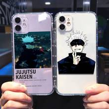 Jujutsu-funda de teléfono de anime Kaisen Satoru Gojo, transparente y suave para iphone 5, 5s, 5c, se, 6, 6s, 7, 8, 11, 12 plus, mini x, xs, xr pro max 2024 - compra barato