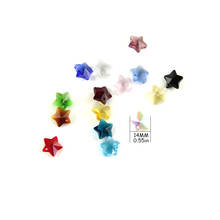 100 unids/lote de cuentas de cristal de cinco estrellas de 14mm de colores mezclados, accesorios de cristal K9, cuentas para bricolaje y piezas 2024 - compra barato