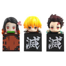 Figuras de Demon Slayer Kimetsu no Yaiba Kamado Tanjirou Nezuko Agatsuma Zenitsu Q Ver en PVC, juguetes de regalo, 3 unids/set/set, 8,5-9cm 2024 - compra barato