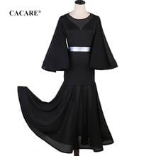 CACARE Ballroom Dance Competition Dresses Waltz Dress Standard Dance Dresses Tango D0300 Backless Big Hem 2024 - buy cheap