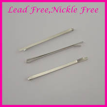 50PCS 3.0mm*7.0cm 2.75" Silverplain flat metal bobby pins at nickle free lead free,Metal hair barrettes pins slide clips for DIY 2024 - buy cheap