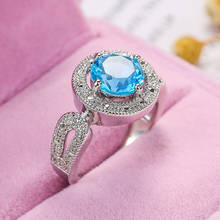 Классическое кольцо с розово-красным камнем для женщин, Серебряное модное ювелирное изделие с кристаллами на годовщину, подарок на день Святого Валентина, аксессуары, новинка 2020 2024 - купить недорого