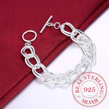 Beautiful Fashion Bracelet Free Shipping 925 Sterling Silver Charm Bracelet Gorgeous Jewelry Silver Chain Women Gift Party 2024 - buy cheap