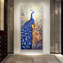 Abstract Animals Oil Painting Wall Art Posters and Prints on Canvas Beautiful Peacock Pictures for Living Room Decor No Frame 2024 - buy cheap