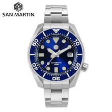 San Martin Diver MM200 NH35 Men Automatic Mechanical Watches Luxury Sapphire Ceramic Bezel 20Bar BGW-9 Luminous Date Window 2024 - buy cheap