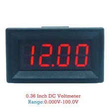 Mini voltímetro digital, dc 0-99.99v (100v), 4 dígitos, 0, 36 polegadas, 3 fios, medidor de painel de tensão 2024 - compre barato