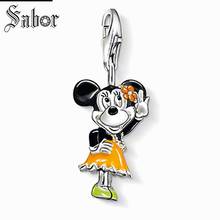 thomas Mouse Doll Charm Pendant,2020 Jewelry For Women Girls,Romantic Gift Silver color plated Fit Bracelet charms 2024 - buy cheap
