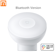 Xiaomi-luz noturna mijia 2, versão bluetooth, brilho ajustável, sensor de movimento inteligente, com base magnética, para app mijia 2024 - compre barato