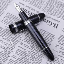Jinhao-pluma estilográfica de plumín grueso, bolígrafo negro y plateado, 159, envío directo, novedad 2024 - compra barato