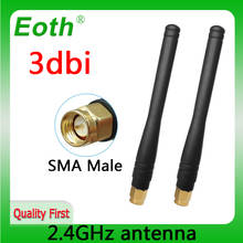 Antena wifi de 2,4 GHz, conector macho SMA, 3dbi, 2,4G, 2,4 ghz, para enrutador inalámbrico 2024 - compra barato