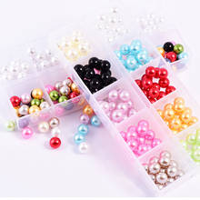 8mm 150Pcs Colorful No Hole Round Resin ABS Imitation Pearl Beads Charm Loose Beads Counter Display Bead Craft Handmade 2024 - buy cheap