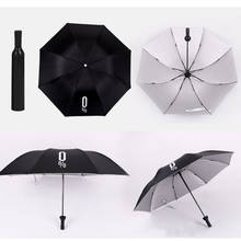 Guarda-chuva de garrafa de vinho feminino, mini guarda-chuva dobrável com proteção solar e uv para presente para homens e mulheres 2024 - compre barato