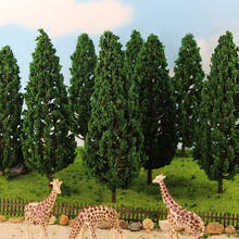 10pcs Model Pine Trees 1:25 Green For O G Scale Railway Layout 16cm S16060 2024 - buy cheap