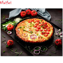 5D DIY diamond painting food Pizza Tomatoes Onion embroidery rhinestone cross stitch painting square round diamond Home decor 2024 - buy cheap