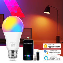 WiFi Smart Light Bulb E27 E26 LED Lamp RGB+Cold White+Warm White Work with HomeKit/Alexa/Google Home Voice Control RGB LED Bulb 2024 - buy cheap