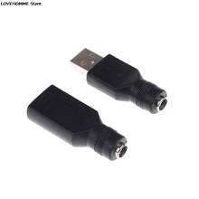 Female Jack To USB 2.0 Male Plug / Female Jack 5V DC Power Plugs Connector Adapter Laptop 5.5*2.1mm 2024 - buy cheap