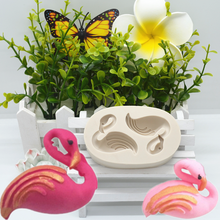 Кружевная силиконовая 3D форма Xiao в виде фламинго, птицы, кухонный инструмент для выпечки из смолы, женская форма для помадки для украшения 2024 - купить недорого