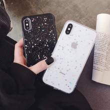 Glitter Bling Sequins phone Case For iphone 8 7 Plus 6 6s se Star moon Clear Soft TPU Cover For iphone 12 11 Pro X XR XS MAX 2024 - buy cheap