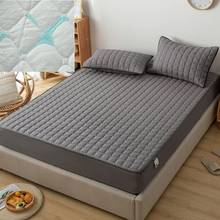 Waterproof Bed Linen with Elastic Bands Fitted Sheet Home Winter Solid Color Mattress Cover Queen King Full Twin Thicken High 30 2024 - buy cheap