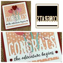 Congrats Square Album Frame Die Cuts For Cards Making Decoration dies scrapbooking metal cutting dies new 2019 2024 - compre barato