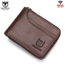 BULLCAPTAIN RFID new men's wallet leather coin purse designer brand wallet clutch leather wallet men's wallet card holder 2024 - buy cheap