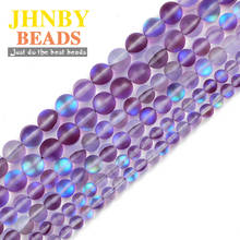 JHNBY Violet Natural Shimmer Stone Matte Purple Labradorite 6/8/10MM Round Loose beads for Jewelry making DIY bracelet necklace 2024 - buy cheap