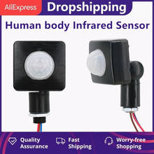 Nuevo interruptor de Sensor de cuerpo humano, Mini Sensor infrarrojo de cuerpo humano ultrafino, Interruptor de Sensor de cuerpo infrarrojo, luz LED de inundación, movimiento PIR 2024 - compra barato