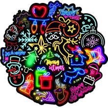 10/30/50PCS Neon Christmas Cartoon Stickers Skateboard Fridge Laptop Motorcycle Travel Luggage Classic Toy DIY Sticker for Kids 2024 - buy cheap